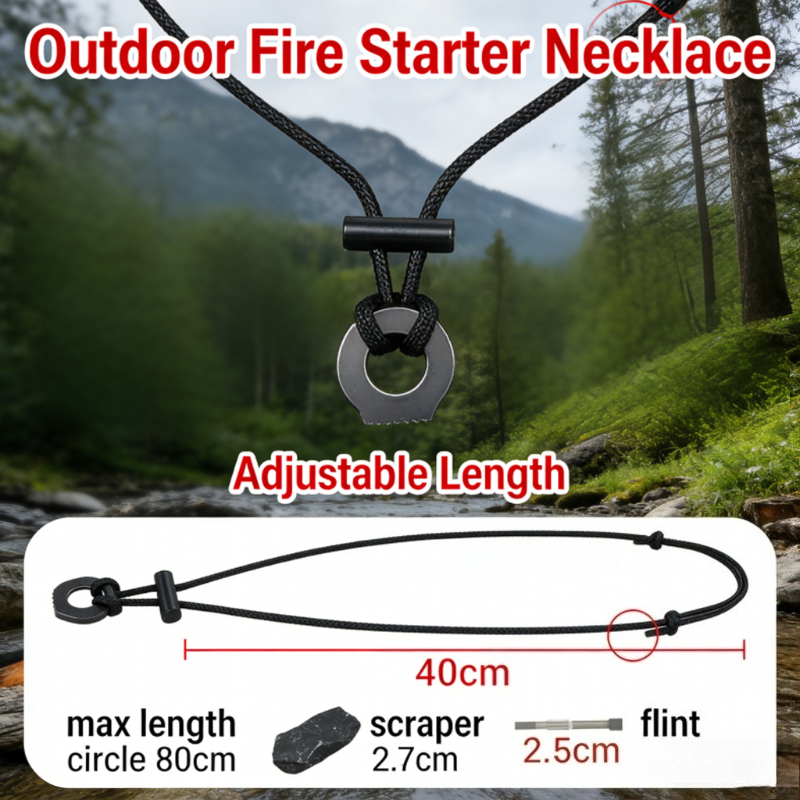 New Portable Paracord Survival – Ferro Rod Striker recenzja i cena