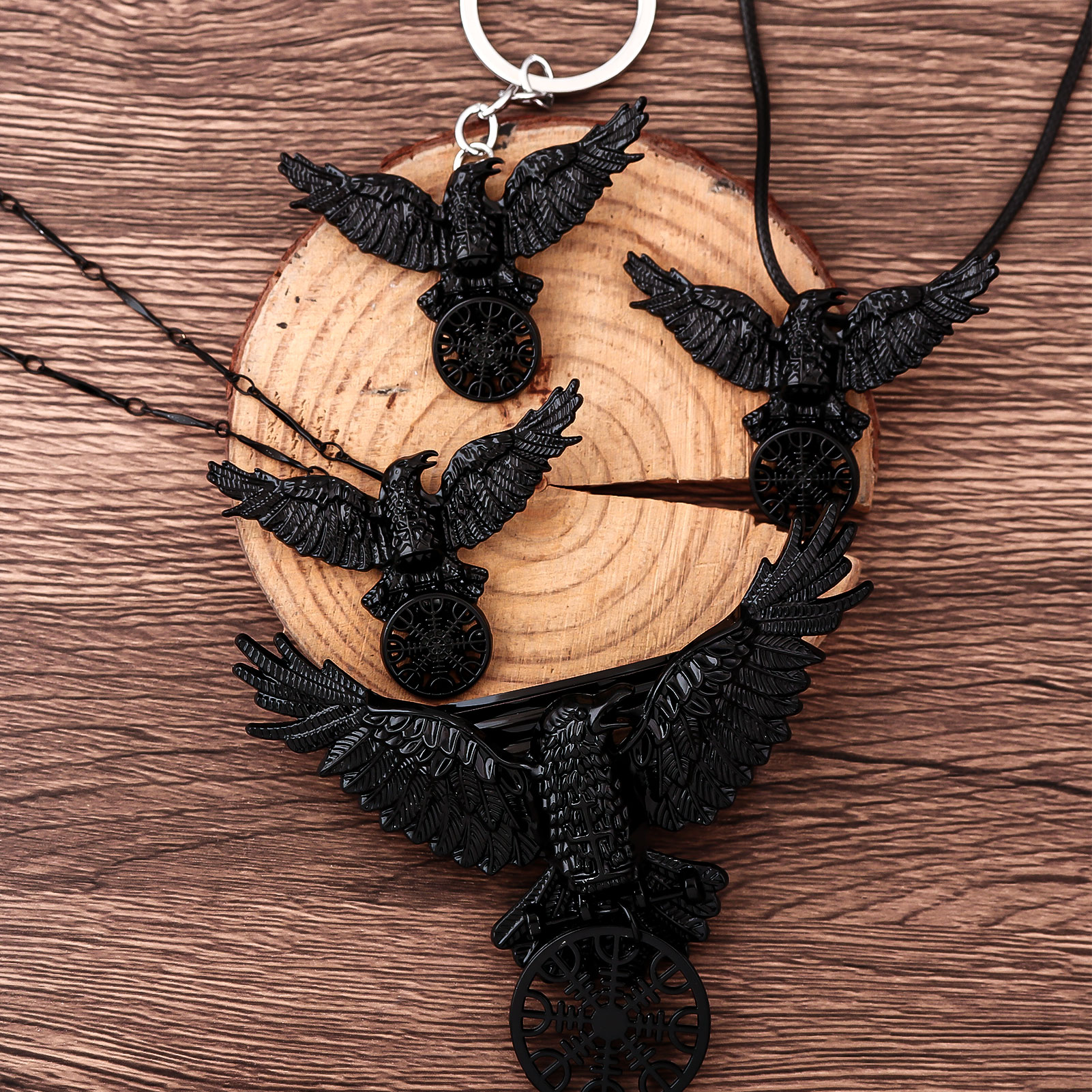Vintage Viking Black Crow Neck – Compass Keychain Mini recenzja i cena