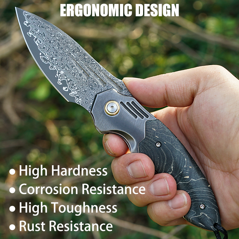 VNLA Handmade Damascus Steel P – Edc Carry Pocket Knife recenzja i cena