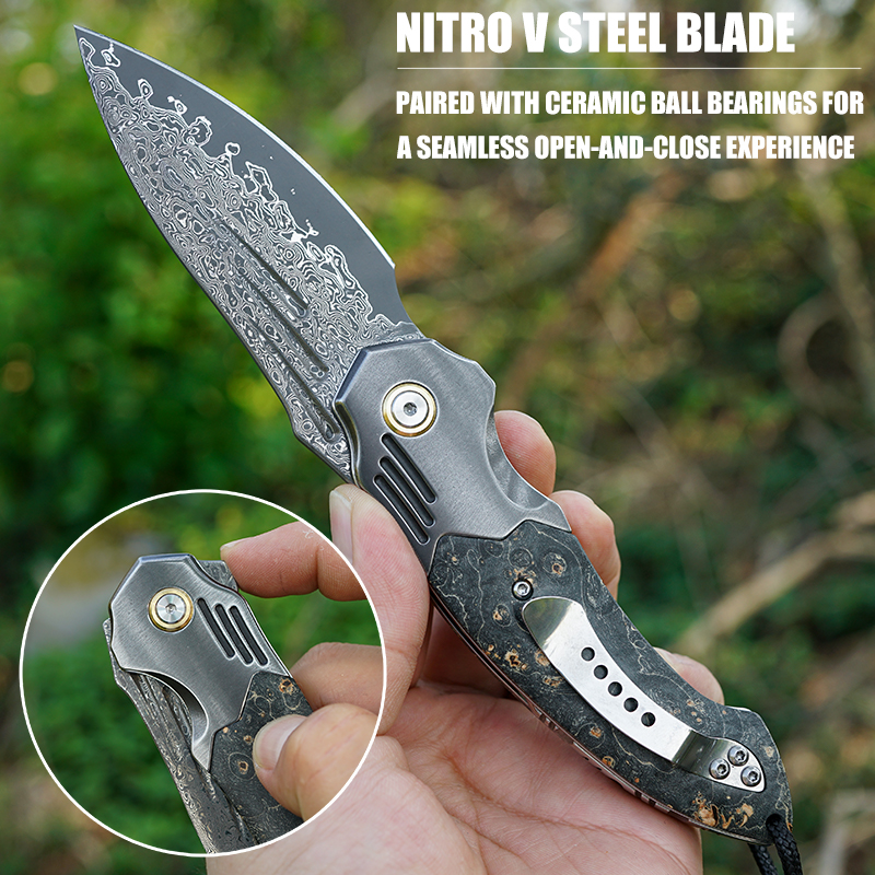 VNLA Handmade Damascus Steel P – Edc Carry Pocket Knife recenzja i cena