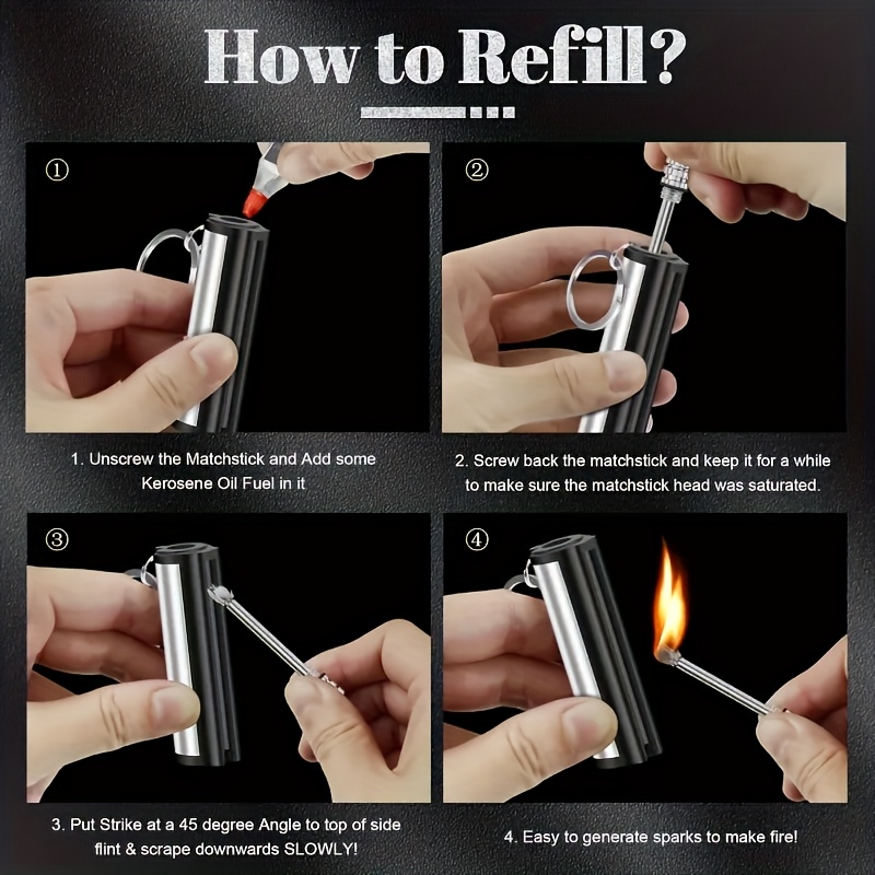 1-5 pack match lighter, flint  – Ferro Rod Striker recenzja i cena