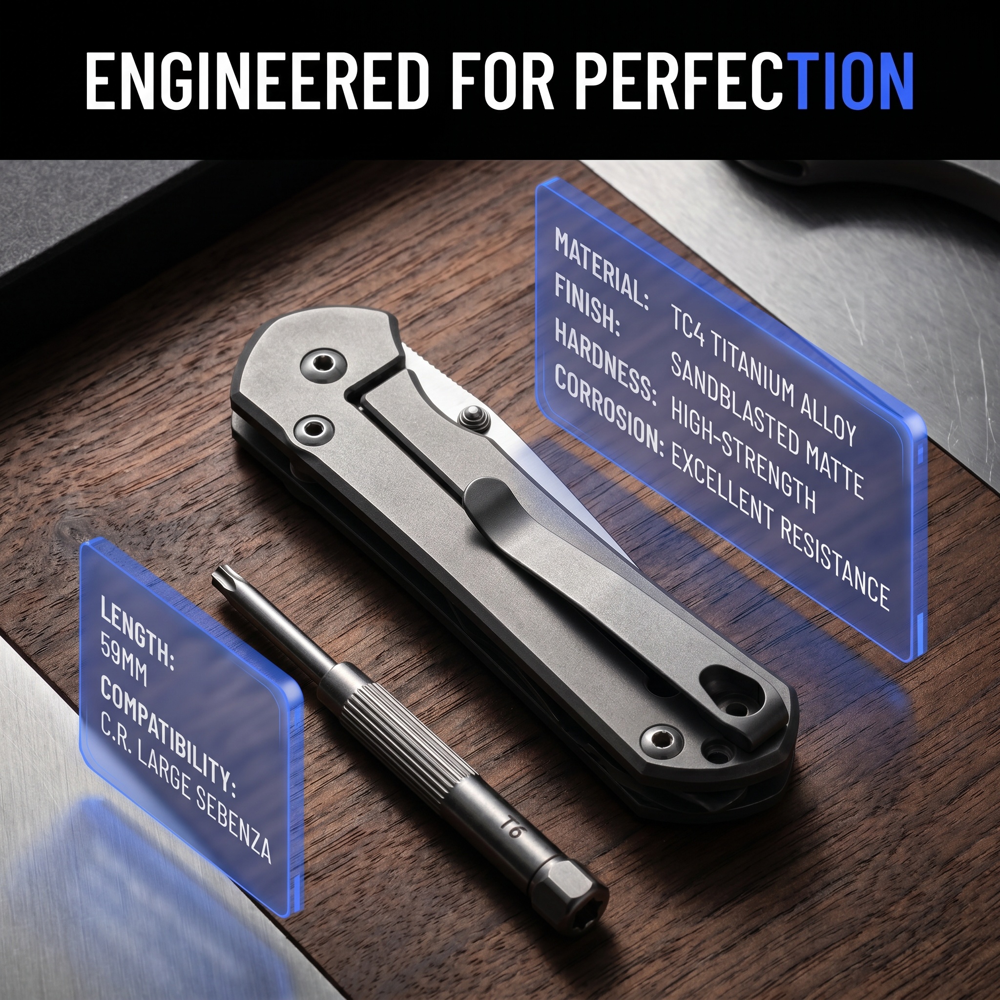 TC4 Titanium Pocket Clip For C – Edc Carry Pocket Knife recenzja i cena