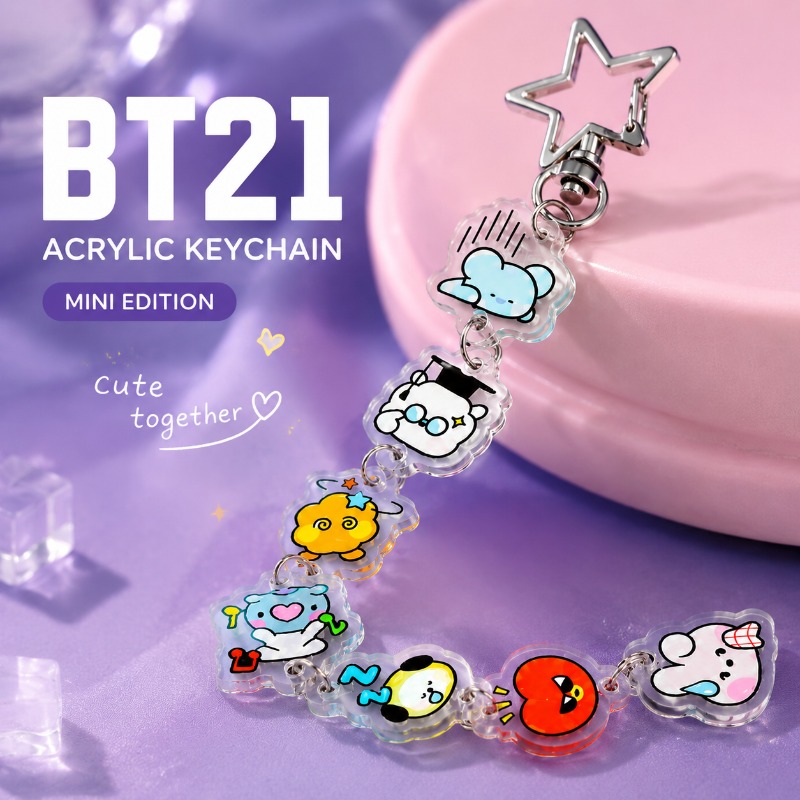 BT21 Cooky RJ Mang Chimmy Tata – Carabiner Keychain recenzja i cena