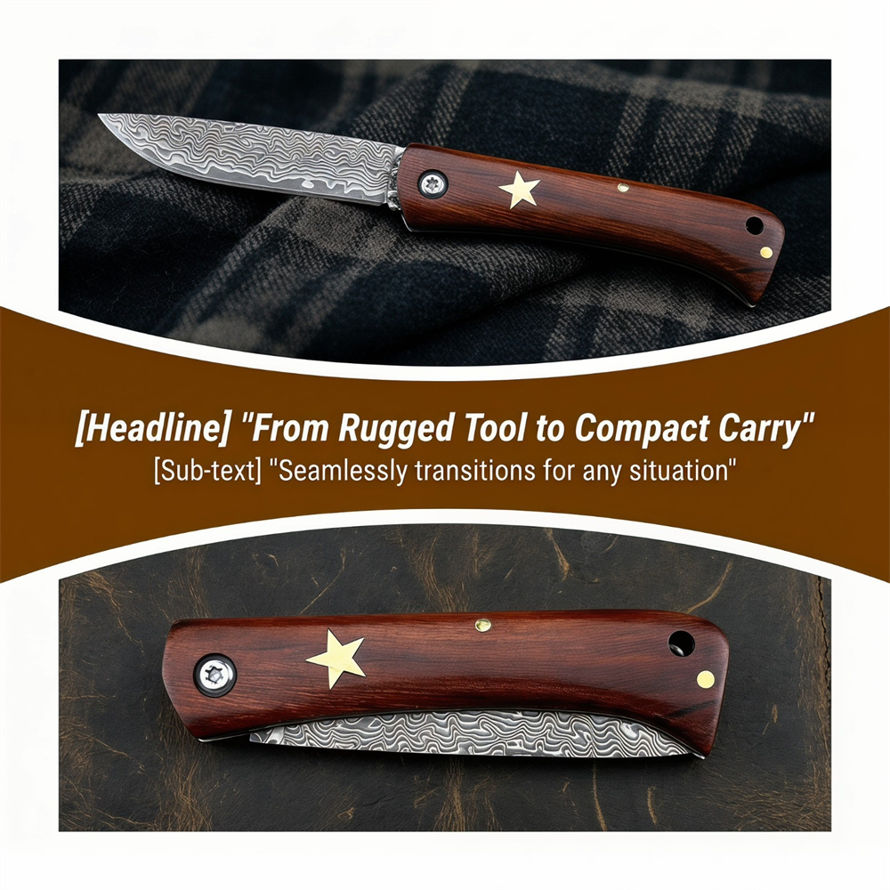 Compact Outdoor Survival Damas – Edc Pocket Carry Fixed Blade recenzja i cena